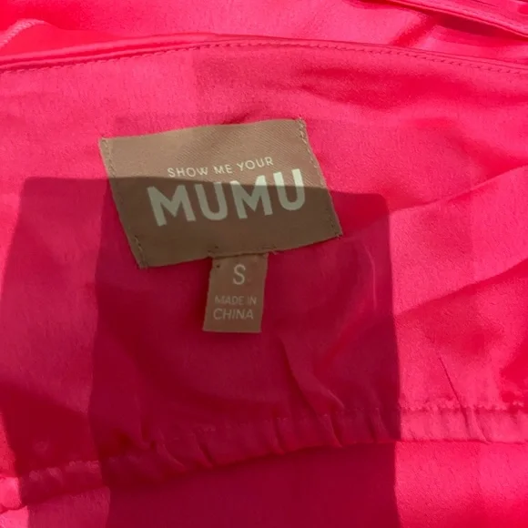 Show Me Your MuMu Hot Pink Ruffle Slip Wedding Dress - Picture 4 of 6